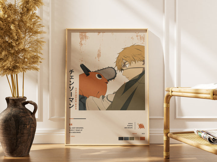 CHAINSAW MAN — Denji & Pochita Art Print