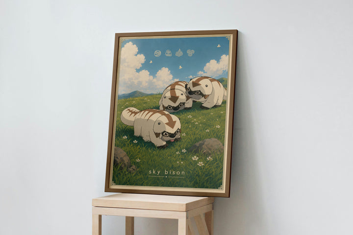 AVATAR — Baby Sky Bison in the Meadow Art Print